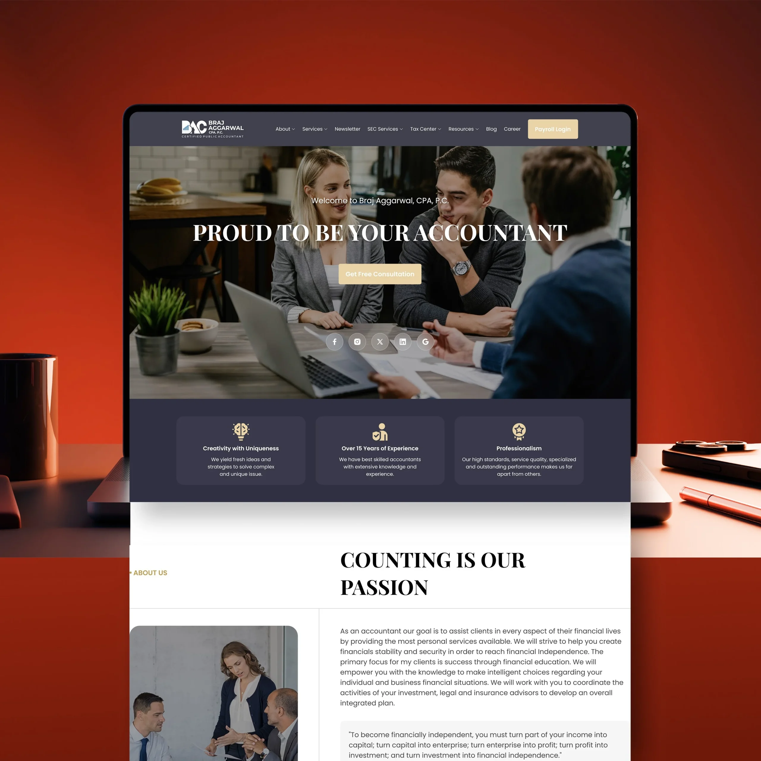Our Work -Aggarwal CPA Website Development